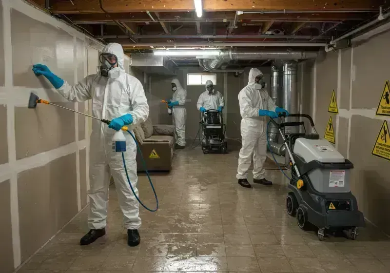 Basement Moisture Removal and Structural Drying process in Harlingen, TX